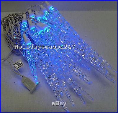 20 LARGE BLUE ICICLE OUTDOOR CHRISTMAS LED LIGHTS DRIPPING ICE HOLIDAY XMAS BULB