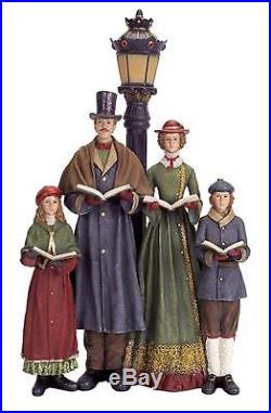 20 LED Lighted Carolers with Lamp Post Table Top Christmas Decoration