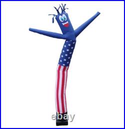 20′ Tall Air Blown Inflatable Patriotic Tube Man Air Powered Waving Puppet