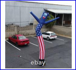 20' Tall Air Blown Inflatable Patriotic Tube Man Air Powered Waving Puppet
