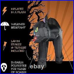 20-ft. Black Cat Halloween Inflatable with Lights, Giant Outdoor 20ft Cat 2