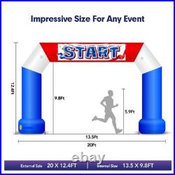 21Ft Inflatable Arch with Built-in Blower Perfect for Events & Races RWB color