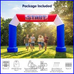 21Ft Inflatable Arch with Built-in Blower Perfect for Events & Races RWB color