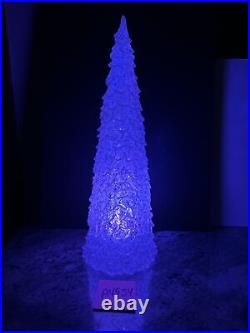21 Lighted Glistening Tree Clear & Color Morphing Valerie Parr Hill White Frost