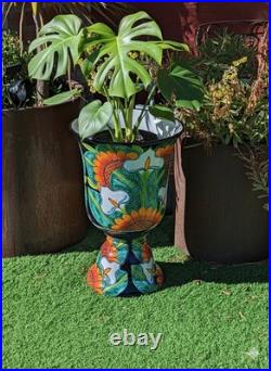 22 Tall Sunflower Lily Planter Handmade Talavera Ceramic Mexican Pottery 22 Tall Sunflower Lily Planter Handmade Talavera Ceramic Mexican Pottery