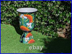 22 Tall Sunflower Lily Planter Handmade Talavera Ceramic Mexican Pottery 22 Tall Sunflower Lily Planter Handmade Talavera Ceramic Mexican Pottery