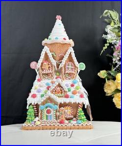22 in SugarPlum Dreams Gingerbread House Light Up Ice Cream Christmas Decor