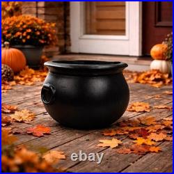 22in Black Halloween Giant Blow Mold Cauldron Statue Haunted House Outdoor Decor