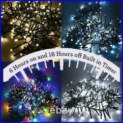 240/720/960/2000 LED Christmas Cluster String Lights Indoor/Outdoor Xmas fairy