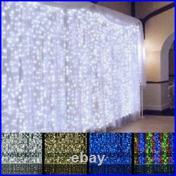 240 LEDs Curtain Lights String Fairy Window Net Wedding Party Xmas 1.5 x 2m UK