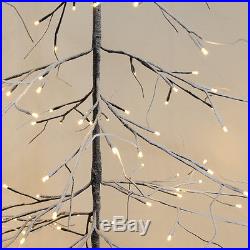 240 Led 1.8m 6ft Indoor Pre Lit Downswept Snow Twig Christmas Decor Tree Light