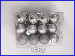 24Pcs Glitter Christmas Balls Baubles Xmas Tree Ornament Christmas Decoration