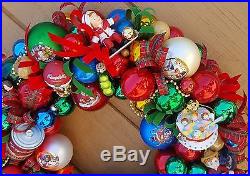 24 Campbell's Soup Glass Ornament Theme Christmas Wreath Holiday Ornaments