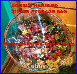 24 Christmas Wreath, Large Christmas Wreath withVintage Decorations & Lights