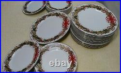 24 Garland Porcelain Andrea Sadek 12 Cake 10.5 &12 Salad Dessert Plates 8,5
