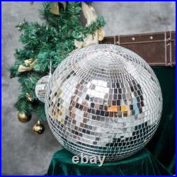 24-Inch wide Glass Hanging Party Disco Mirror Ball Wedding Events Decorations