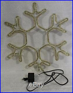 24 LED ROPE SNOWFLAKE 8 MODE LIGHT CONTROL CHRISTMAS commercial INDOOR/OUTDOOR