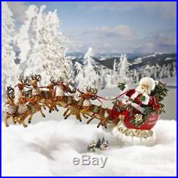 24 Musical Santa Claus and Sleigh Table Top Christmas Decor