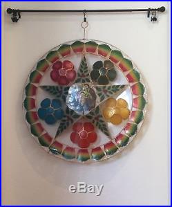 24 Parol with Holy Family on a Star with Flowers, Without Lights