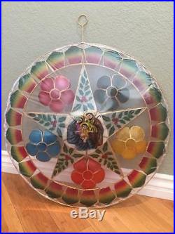 24 Parol with Holy Family on a Star with Flowers, Without Lights