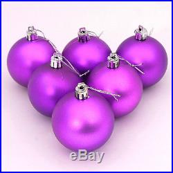24 Pcs Christmas Balls Ornaments for Christmas Tree Decor Shatterproof Purple