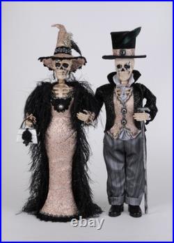 24 Skeleton Couple Figurine Halloween Day of the Dead Decor Karen Didion