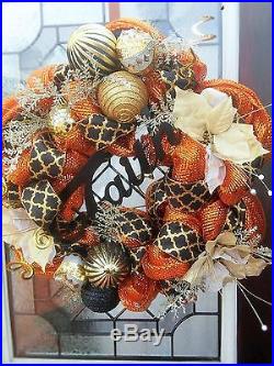 24 Spiritual Christmas Wreath handmade WithCopper deco mesh