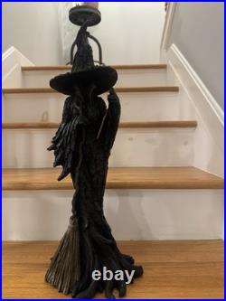 24 Textured Tree Witch With Broom- Viral Halloween