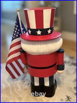 24 Uncle Sam 4th July Decor LIGHTS UP America Flag NWT Stars Stripes