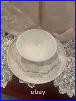24 pier 1 Imports Exclusive Snowflake Embossed Rare dinner salad bowl srvc 4