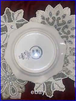 24 pier 1 Imports Exclusive Snowflake Embossed Rare dinner salad bowl srvc 4