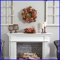 24in. Peony Hydrangea Wreath