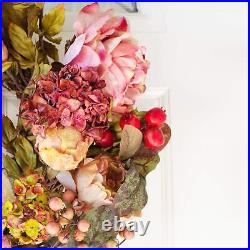 24in. Peony Hydrangea Wreath