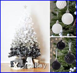 24pc Christmas Ball Ornaments Xmas Tree Decorations Shatterproof Baubles +Hooks