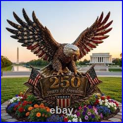250 Years Of Freedom Eagle Metal Sign Patriotic Yard Decor American Flag Wall 250 Years Of Freedom Eagle Metal Sign Patriotic Yard Decor American Flag Wall