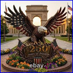 250 Years Of Freedom Eagle Metal Sign Patriotic Yard Decor American Flag Wall 250 Years Of Freedom Eagle Metal Sign Patriotic Yard Decor American Flag Wall