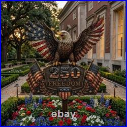 250 Years Of Freedom Eagle Metal Sign Patriotic Yard Decor American Flag Wall 250 Years Of Freedom Eagle Metal Sign Patriotic Yard Decor American Flag Wall
