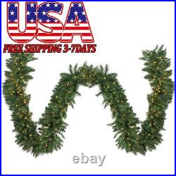 25′ Pre-Lit Warm White LED Christmas Garland Commercial Length