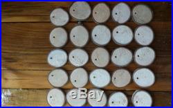 25 qty 1 inch wood slices, with holes, tree pieces ornaments, rustic