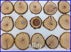 25 qty 3 inch wood slices, with holes, tree slice ornaments, rustic Christmas