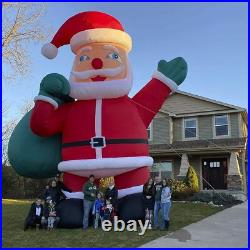 26FT Giant Inflatable Santa Claus With Led Light For Christmas Advertising Event