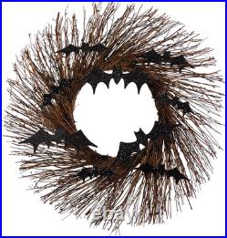 26In. Halloween Bats Twig Wreath
