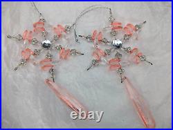 (26) Flower/jeweled/bead Ornate Snowflake Christmas Ornaments, Unmarked