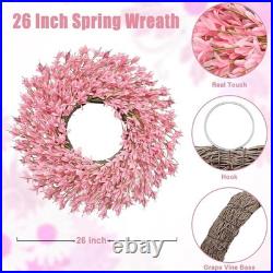 26 Inch Spring Wreaths for Front Door Large Valentines Spring Door Wreath Eas