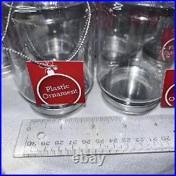 26 Plastic Mason Jar Ornaments for crafts DIY Approx 4 x 2.5 Inch Clear ACMOORE