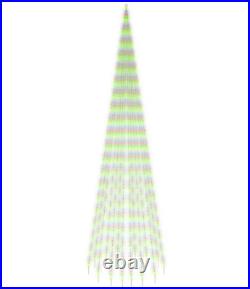 26ft 1134LEDs String Light on Flagpole Christmas Cone Tree Xmas Outdoor Decor