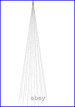 26ft 1134LEDs String Light on Flagpole Christmas Cone Tree Xmas Outdoor Decor