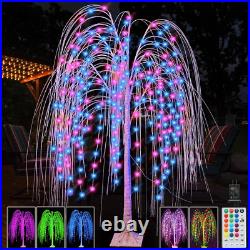 288 LED 6FT Colorful Lighted Willow Tree, RGB LED Tree with Remote, Willow Tree