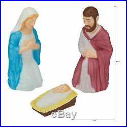 28.5 Lighted Outdoor Nativity 3 Pc Set Holy Family Large Christmas Display NEW