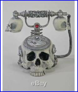 28-828200 Katherine’s Collection Dead & Breakfast Skull Phone Halloween Decor